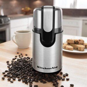 new KitchenAid Coffee Grinder in Stainless Steel on Onyx Black - Model BCG111OB